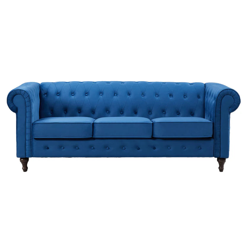 Luxury Velvet Chesterfield 3 Seater Sofa UK – Button Tufted Couch Furniture World