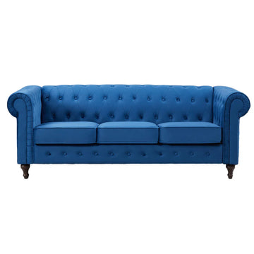 Luxury Velvet Chesterfield 3 Seater Sofa UK – Button Tufted Couch Furniture World