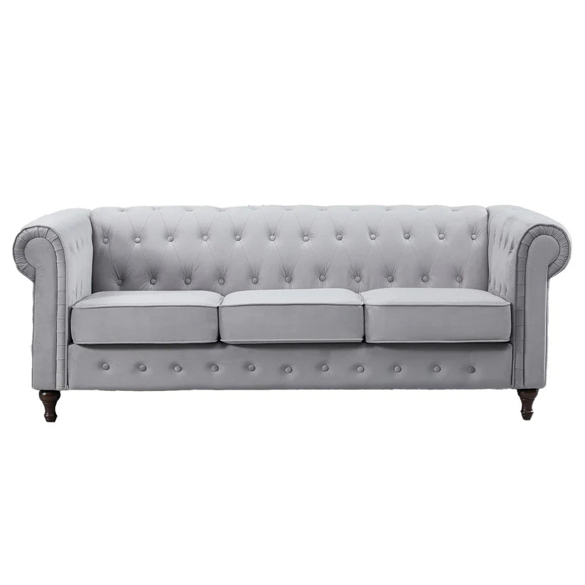 Luxury Velvet Chesterfield 3 Seater Sofa UK – Button Tufted Couch Furniture World