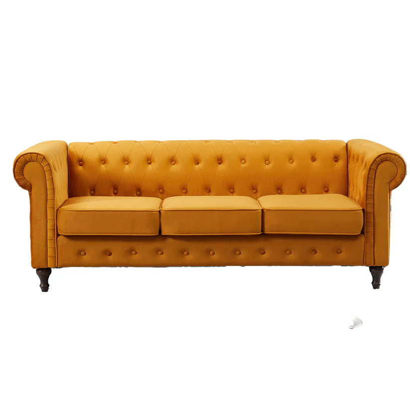 Luxury Velvet Chesterfield 3 Seater Sofa UK – Button Tufted Couch Furniture World