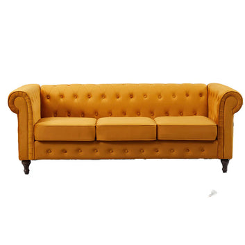 Luxury Velvet Chesterfield 3 Seater Sofa UK – Button Tufted Couch Furniture World
