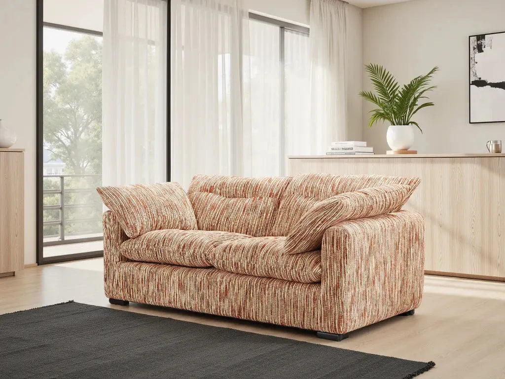 Quetta Sofa Rust/Beige 2 Seater Furniture World