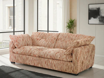 Quetta Sofa Rust/Beige 3 Seater Furniture World