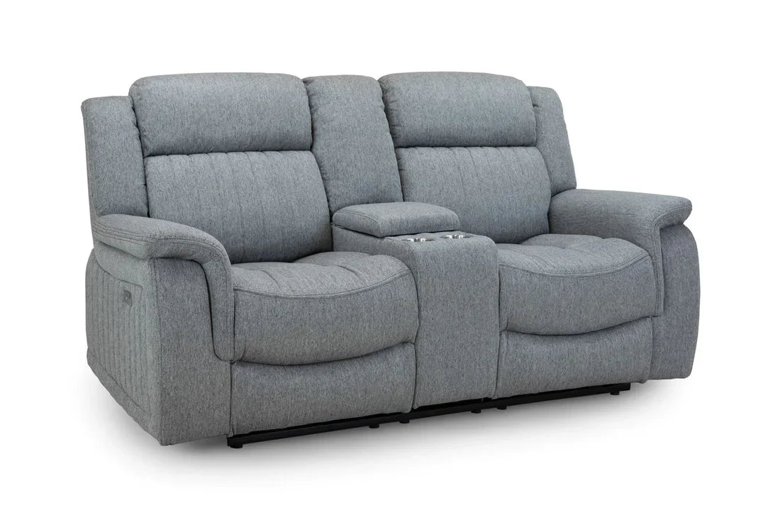 Linden Electric Recliner Sofa Grey 2 Seater Furniture World