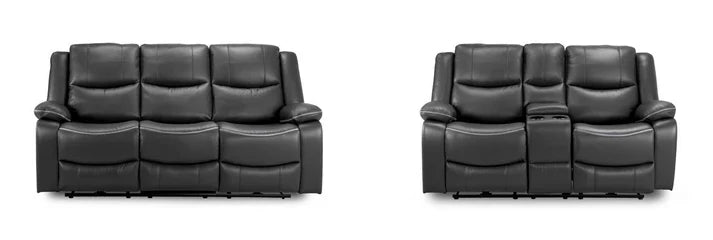 Harald Electric Recliner Sofa Black 3+2 Seater | High-Back Comfort Furniture World