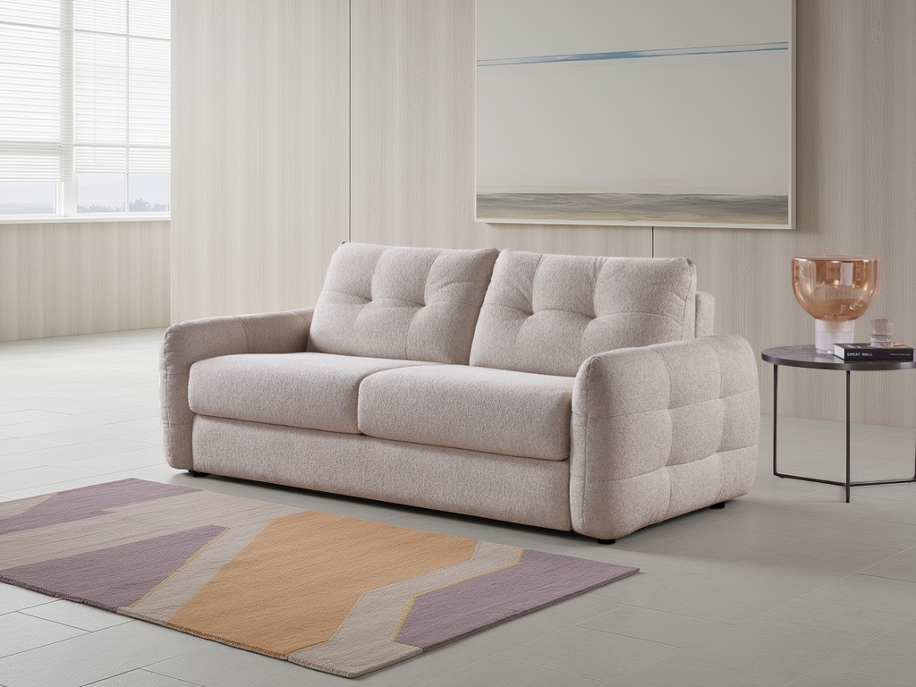 Athens Sofabed 3 Seater Grey and Beige – Free Delivery UK Furniture World