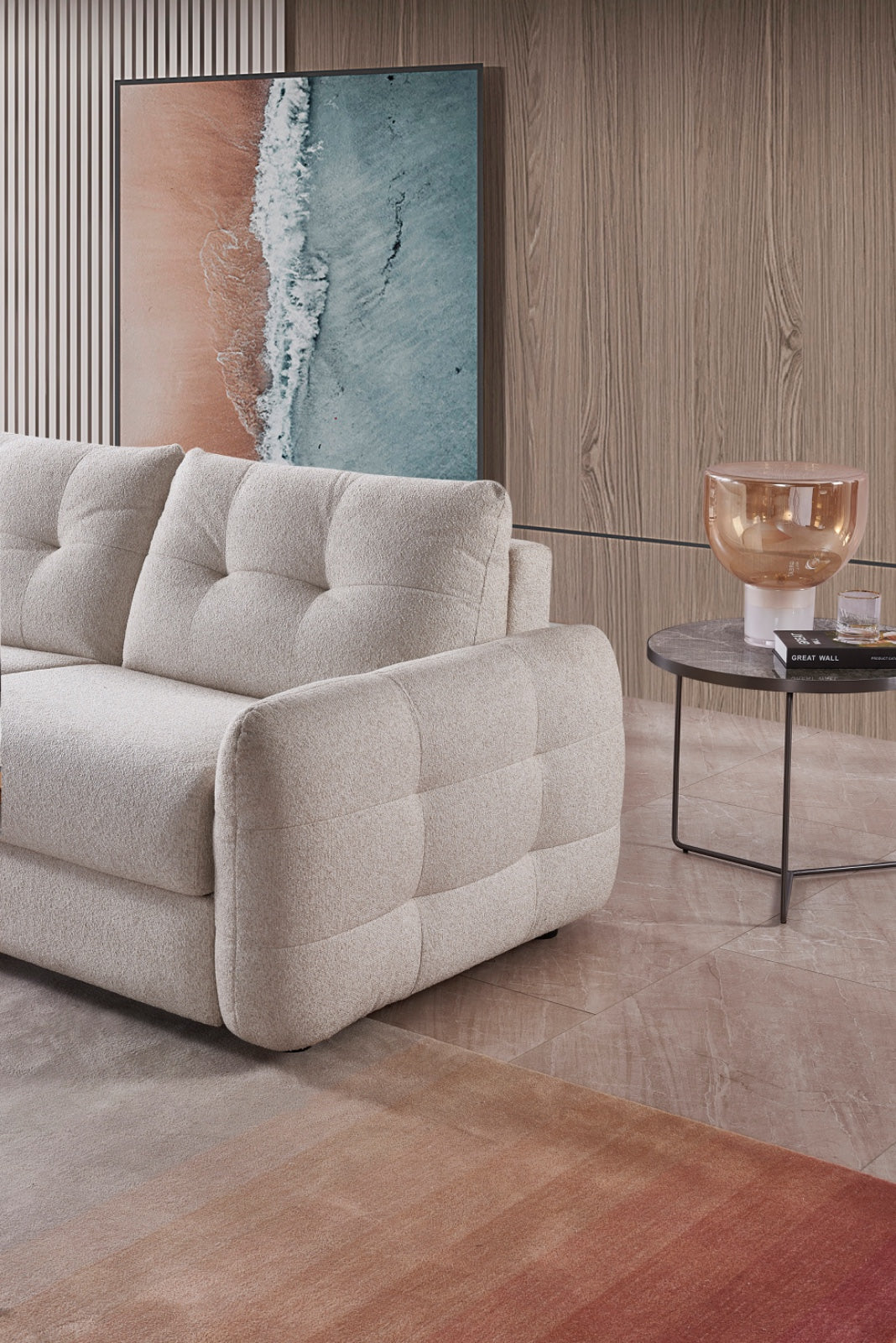 Athens Sofabed 3 Seater Grey and Beige – Free Delivery UK Furniture World