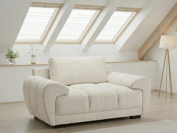 Azzuro Sofa Cream Velvet Armchair – Spacious & Comfortable Living Room Chair Furniture World