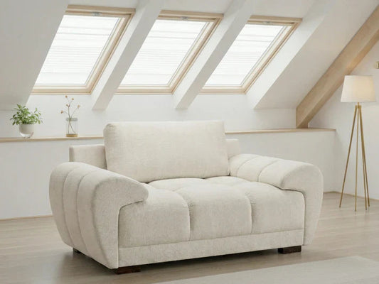 Azzuro Sofa Cream Velvet Armchair – Spacious & Comfortable Living Room Chair Furniture World