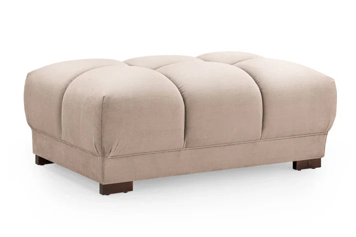Azzuro Sofa Mocha Velvet Footstool with Anti-Slip Feet – Stylish & Comfortable Ottoman Furniture World