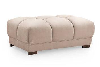 Azzuro Sofa Mocha Velvet Footstool with Anti-Slip Feet – Stylish & Comfortable Ottoman Furniture World