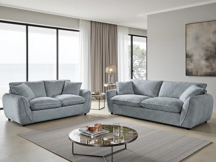 Berlin Sofa Grey 3+2 Set Furniture World