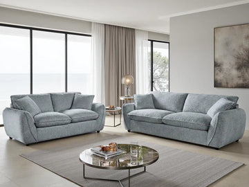 Berlin Sofa Grey 3+2 Set Furniture World