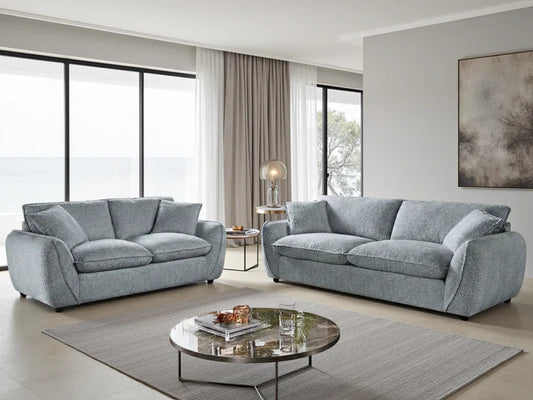 Berlin Sofa Grey 3+2 Set Furniture World