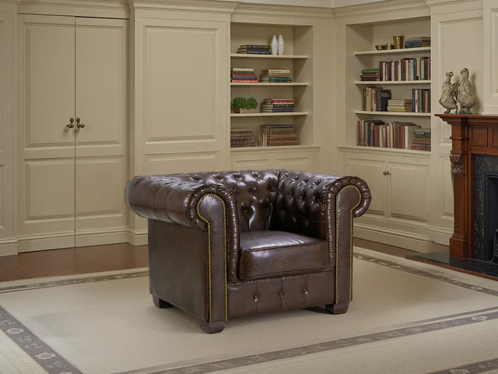 Chesterfield Sofa Antique Brown Armchair Furniture World