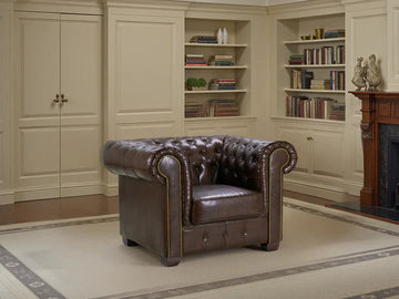 Chesterfield Sofa Antique Brown Armchair Furniture World