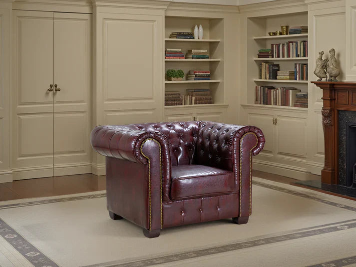 Chesterfield Sofa Oxblood Red Armchair Furniture World