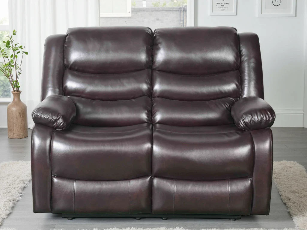 Conrad Manual Recliner Sofa Brown 2 Seater Furniture World