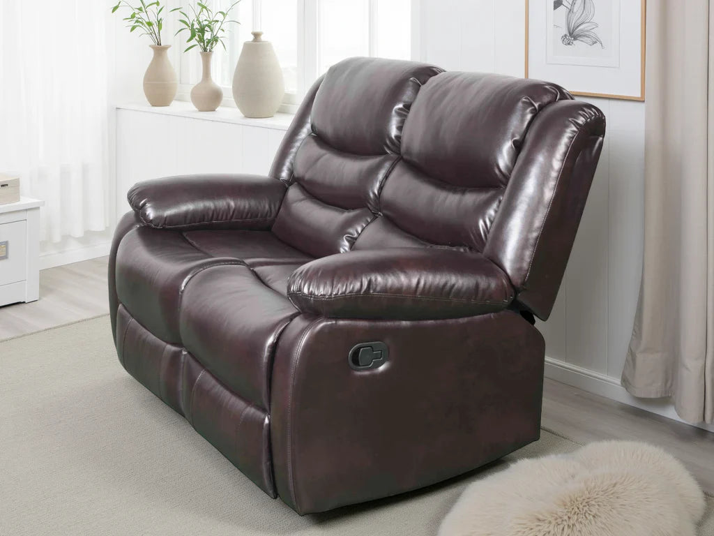 Conrad Manual Recliner Sofa Brown 2 Seater Furniture World