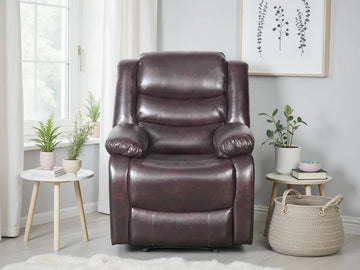 Conrad Manual Recliner Sofa Brown Armchair Furniture World