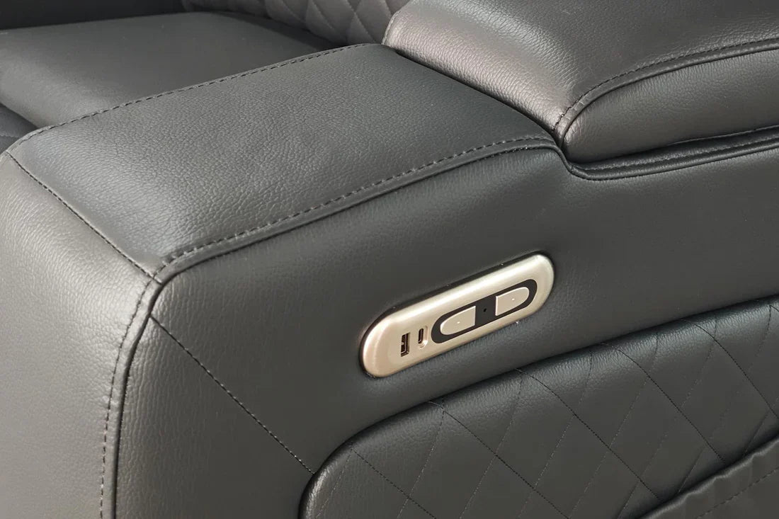 Florence Cinema Sofa Black 3 Seater Furniture World