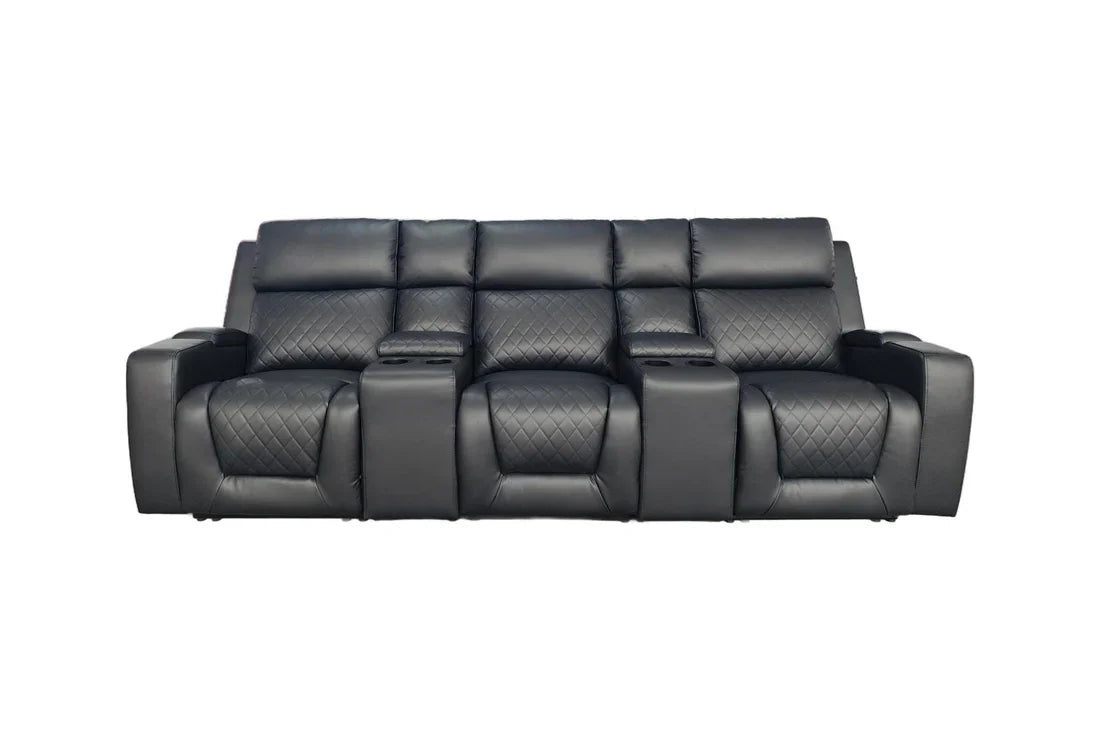 Florence Cinema Sofa Black 3 Seater Furniture World