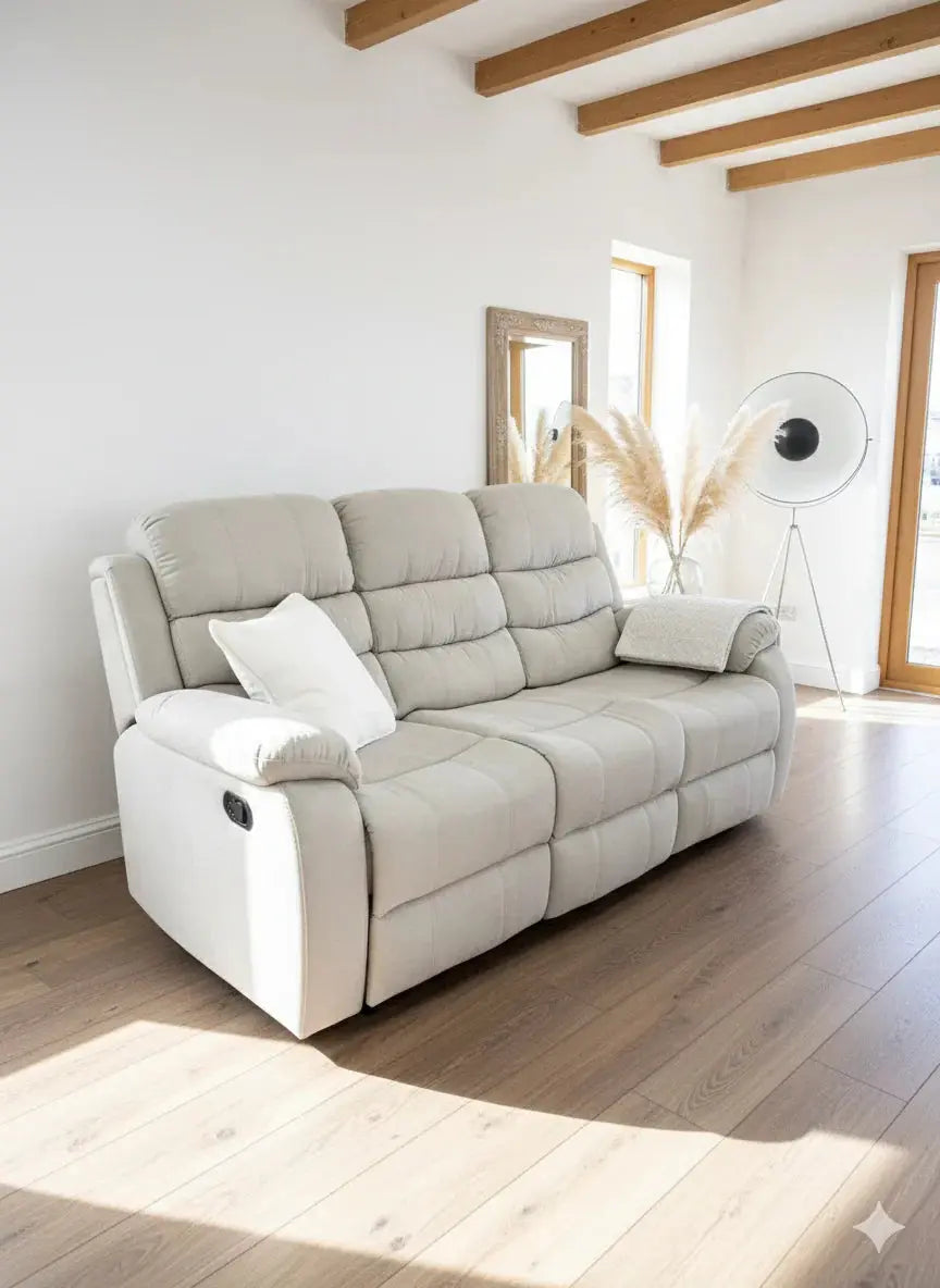 Stanley Manual Recliner Sofa Beige 3+2+1 Furniture World
