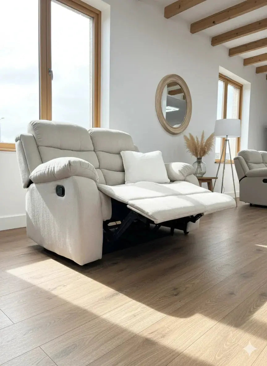 Stanley Manual Recliner Sofa Beige 3+2+1 Furniture World