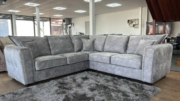 Serena Sofa Grey Large Corner Furniture World
