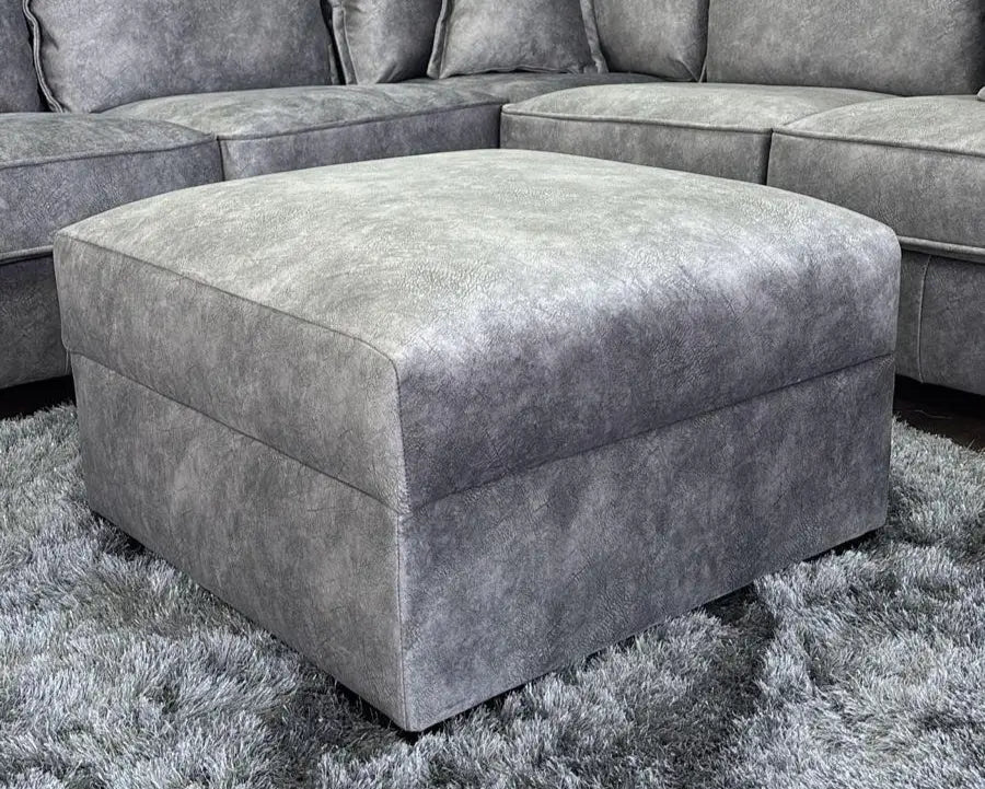 Serena Sofa Grey Footstool Furniture World