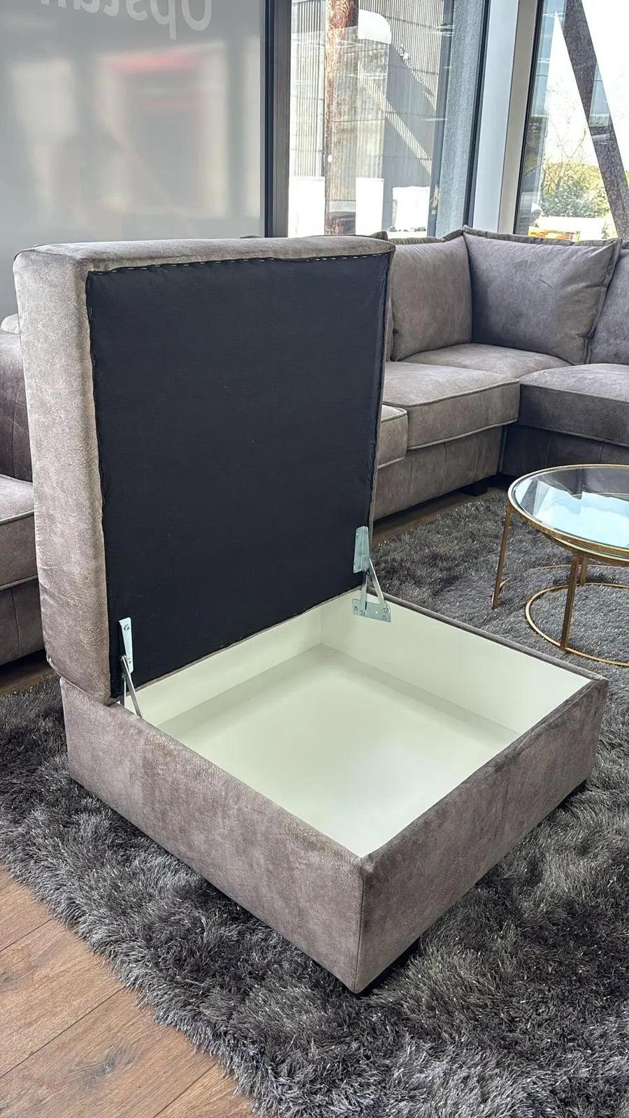 Serena Sofa Brown Footstool Furniture World