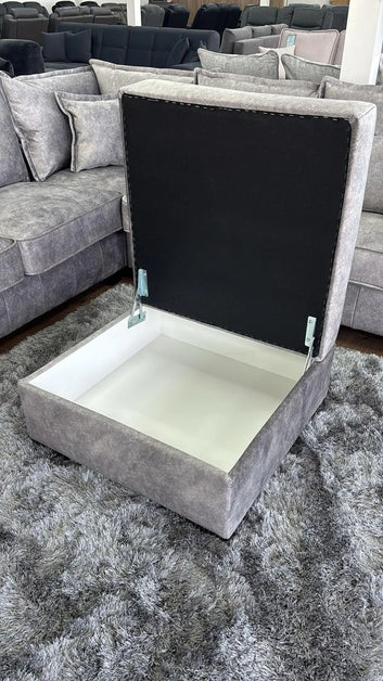 Serena Sofa Grey Footstool Furniture World