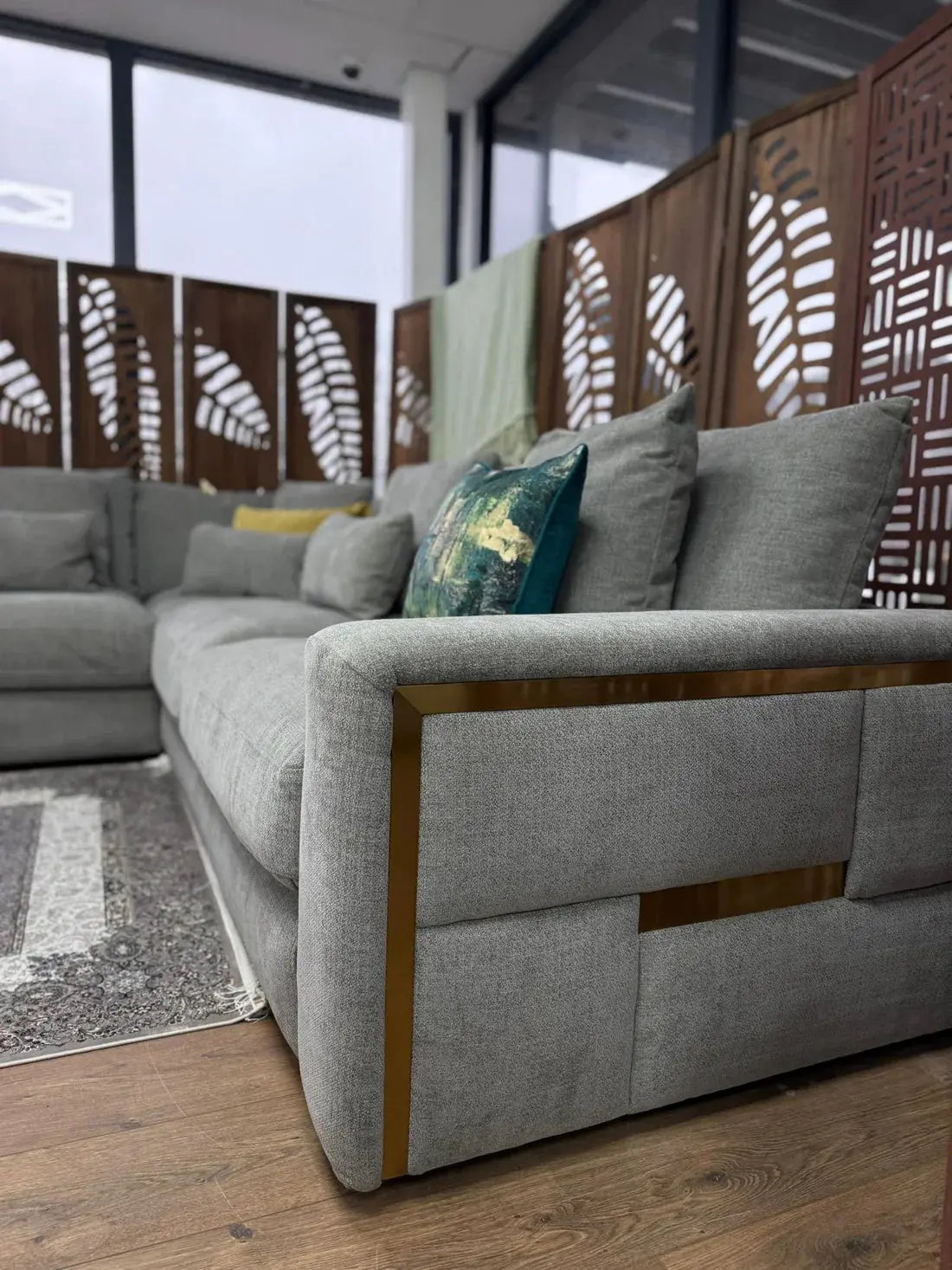 Jupiter Sofa Grey Large Corner Furniture World