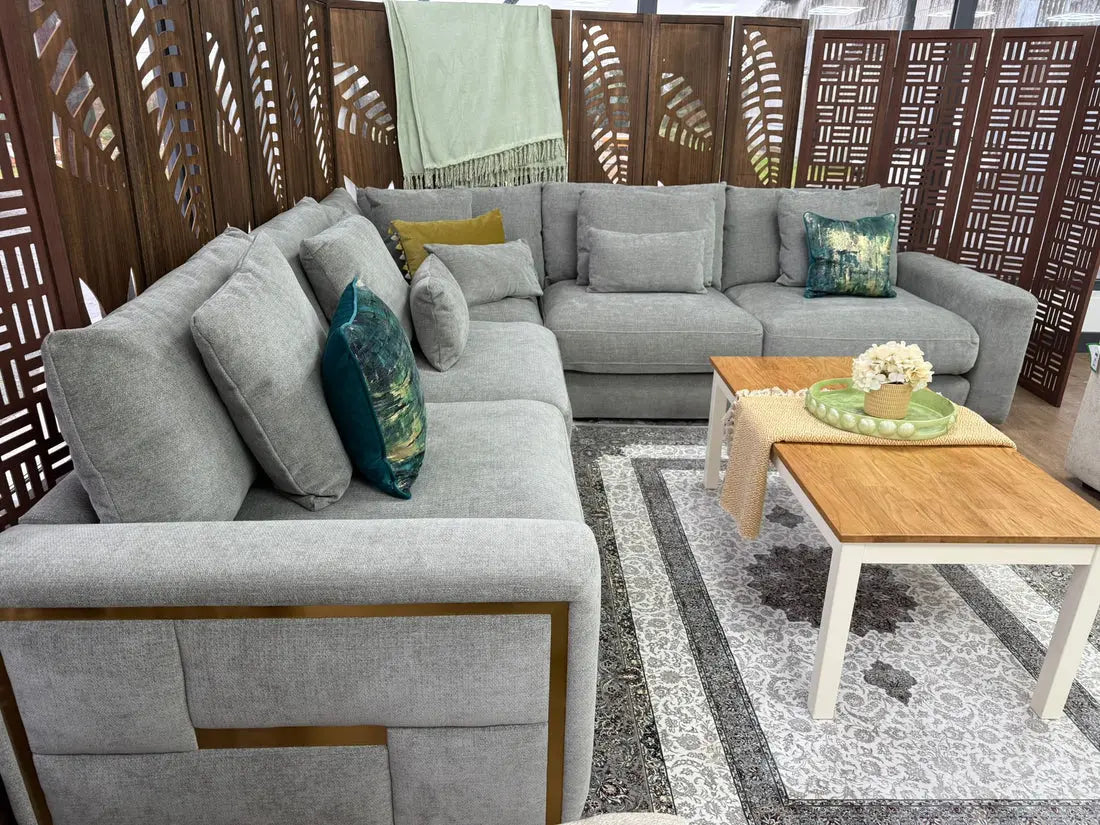 Jupiter Sofa Grey Large Corner Furniture World