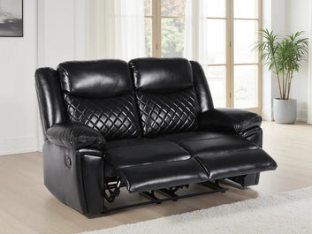 Myra Recliner Sofa Black 2 Seater Furniture World