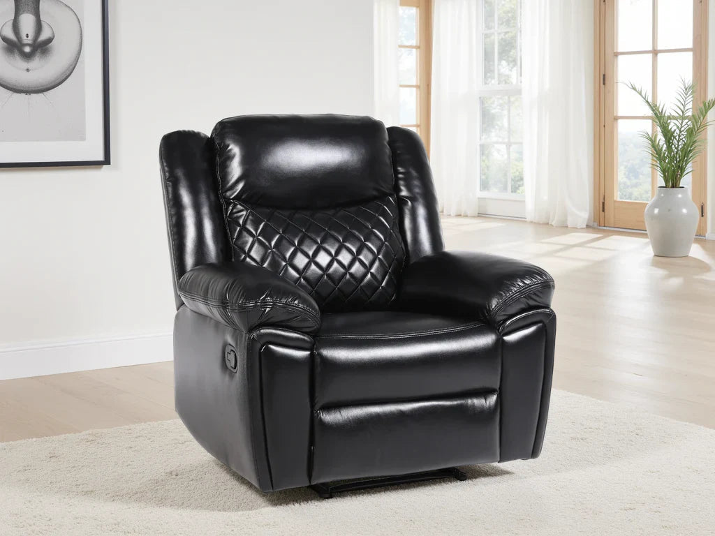 Myra Recliner Sofa Black Armchair Furniture World