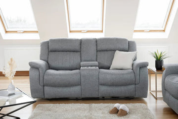 Linden Electric Recliner Sofa Grey 2 Seater Furniture World