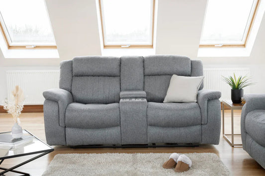 Linden Electric Recliner Sofa Grey 2 Seater Furniture World