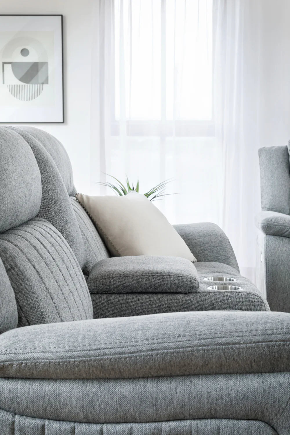 Linden Electric Recliner Sofa Grey 2 Seater Furniture World