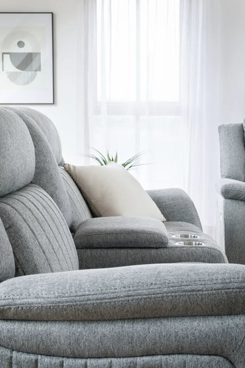 Linden Electric Recliner Sofa Grey 2 Seater Furniture World