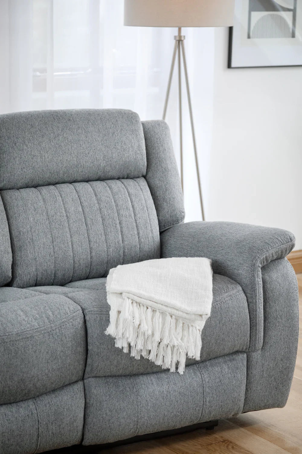 Linden Electric Recliner Sofa Grey 3 Seater Furniture World