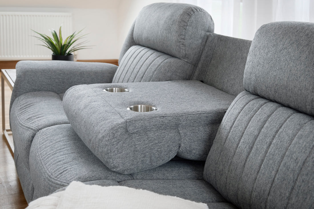 Linden Electric Recliner Sofa Grey 3 Seater Furniture World