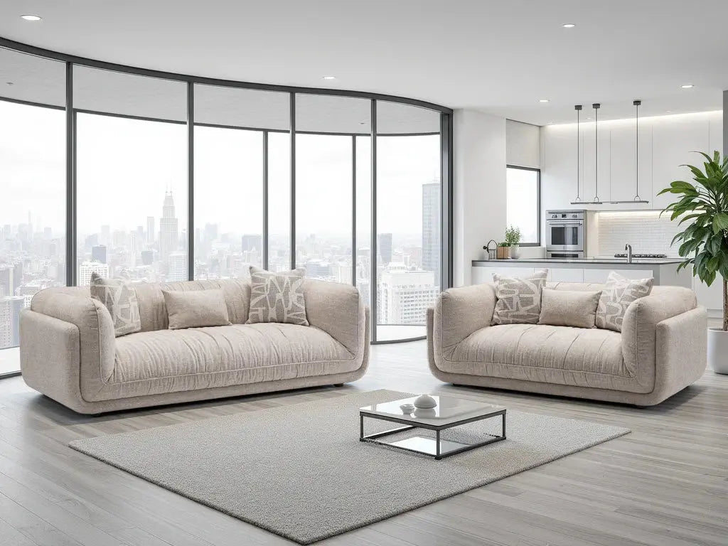 Oxford Sofa Beige 3+2 Set Furniture World