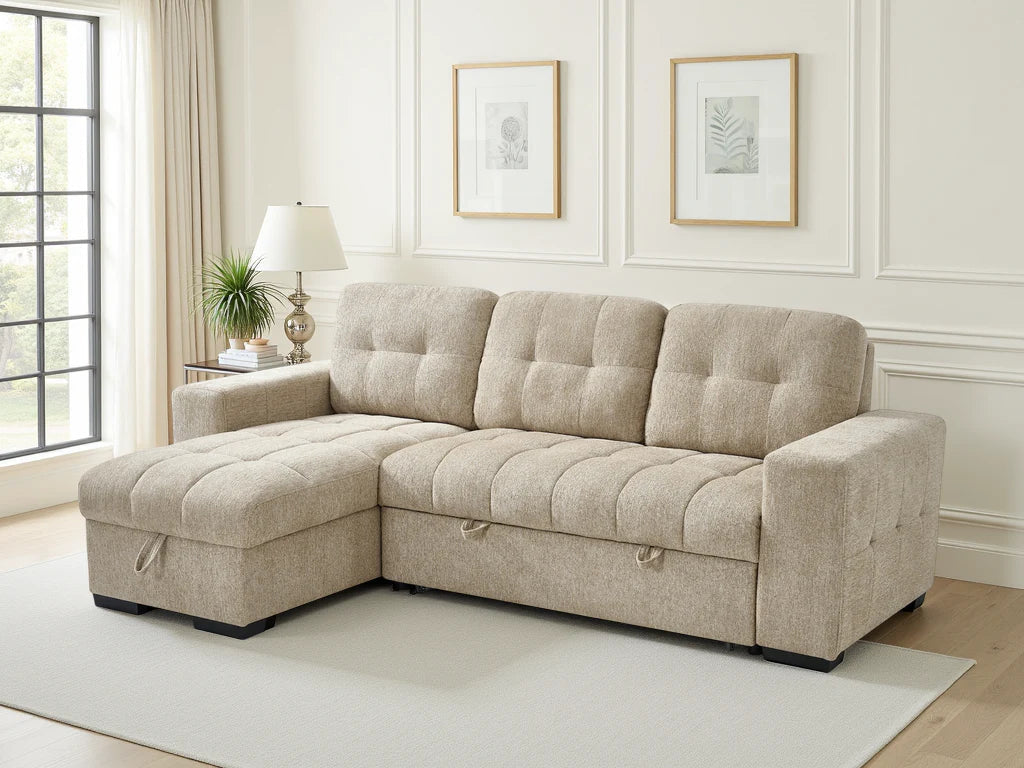 modern 3 seater sofa bed UK grey convertible sofa bed