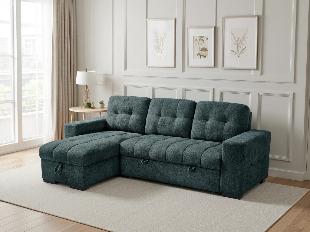 modern 3 seater sofa bed UK grey convertible sofa bed