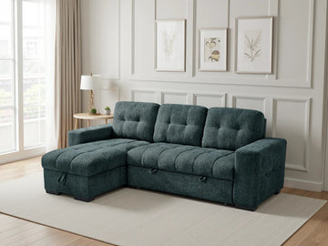 modern 3 seater sofa bed UK grey convertible sofa bed