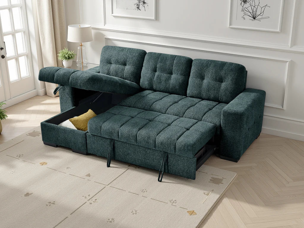 modern 3 seater sofa bed UK grey convertible sofa bed