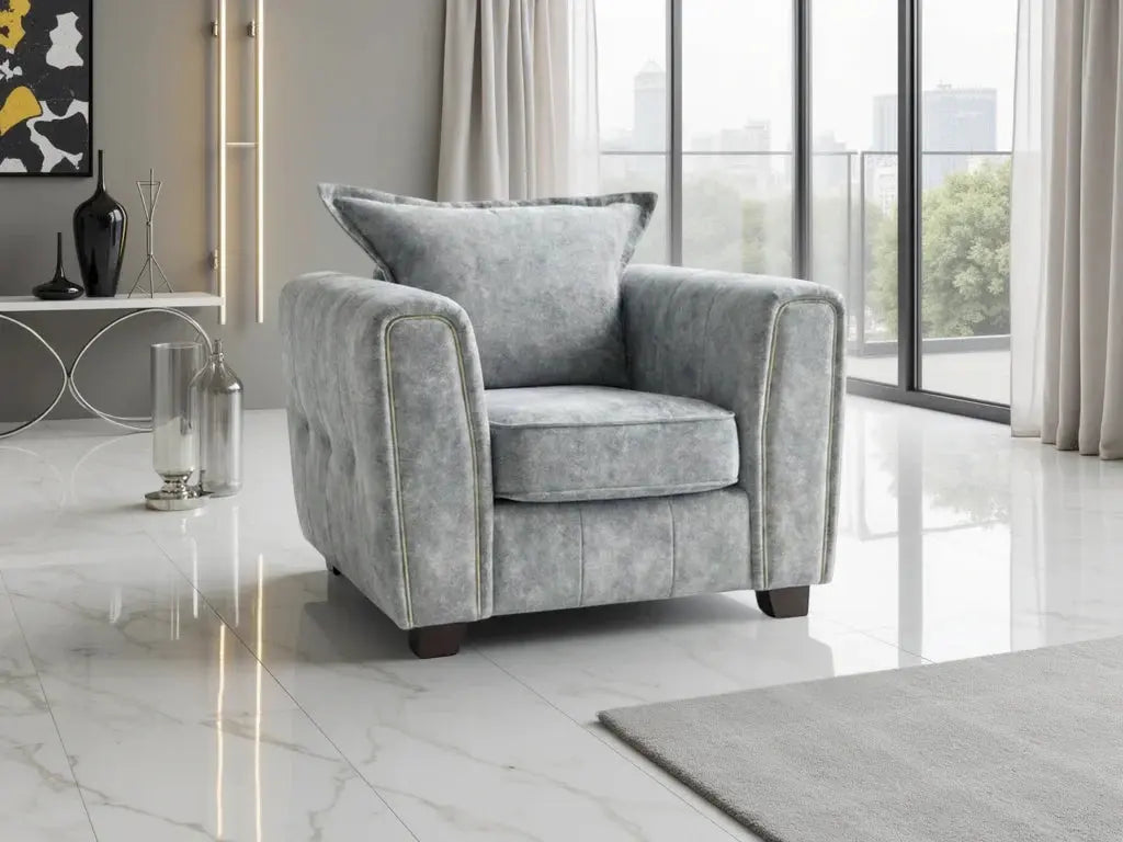 Serena Sofa Grey Armchair Furniture World