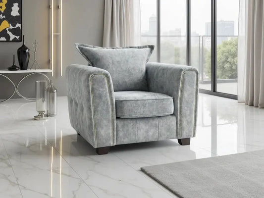 Serena Sofa Grey Armchair Furniture World