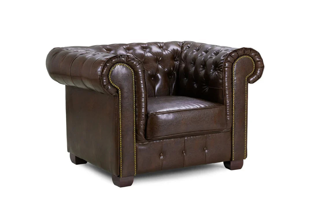 Chesterfield Sofa Antique Brown Armchair Furniture World